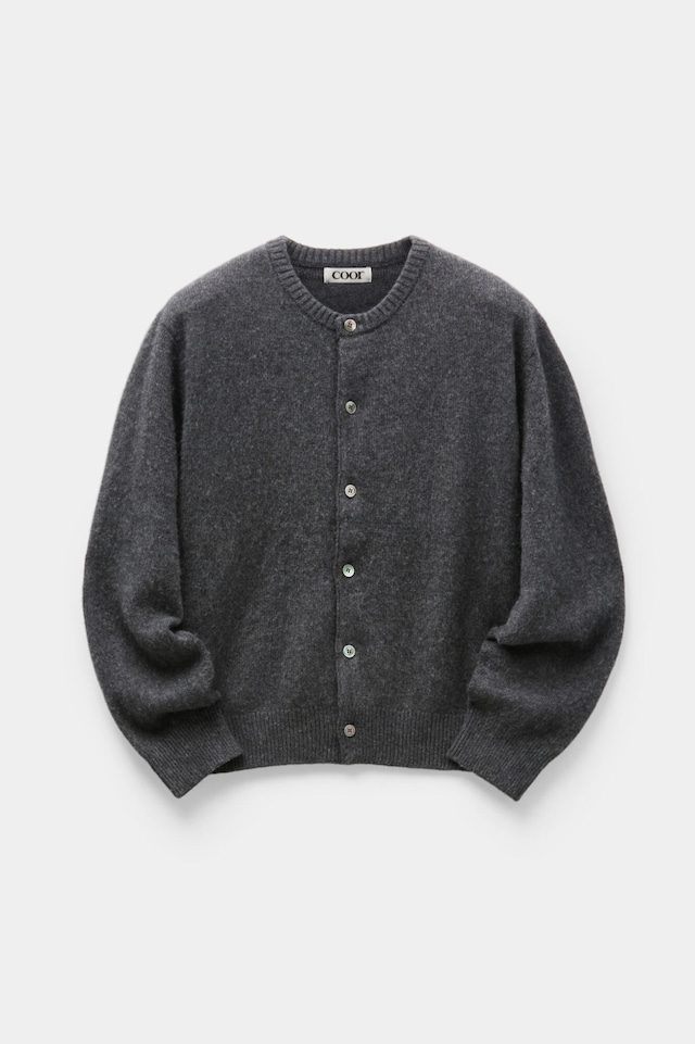 [COOR] Raccoon Crop Round Cardigan (Charcoal Gray) 正規品 韓国ブランド 韓国通販 韓国代行 韓国ファッション クール クーア クアー 日本 店舗