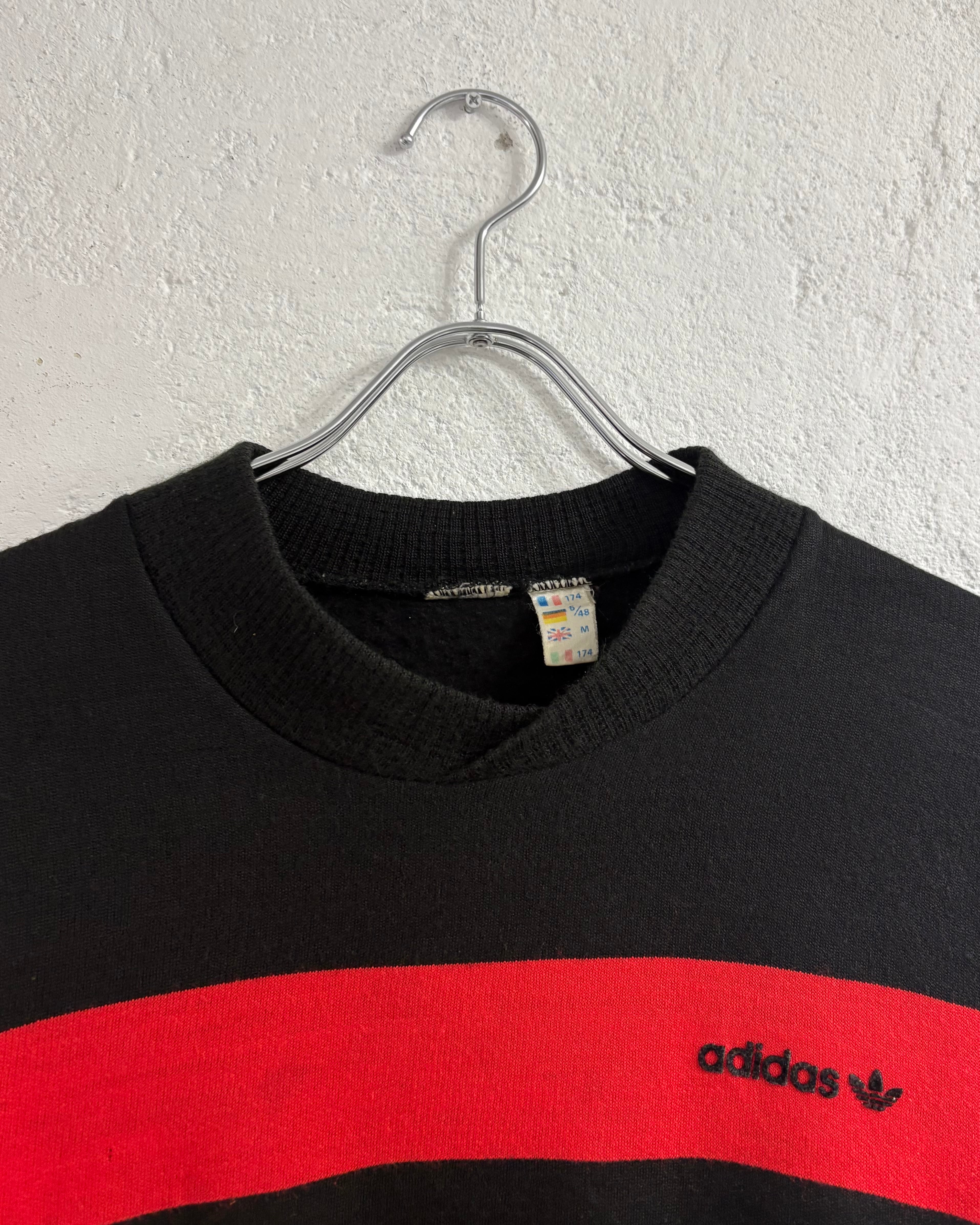 80s adidas Border Pattern Sweat Shirt