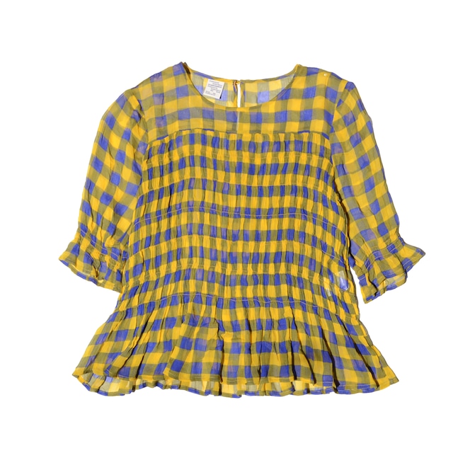 BAUM UND PFERDGARTEN　  gingham check  Sheer  pullover tops