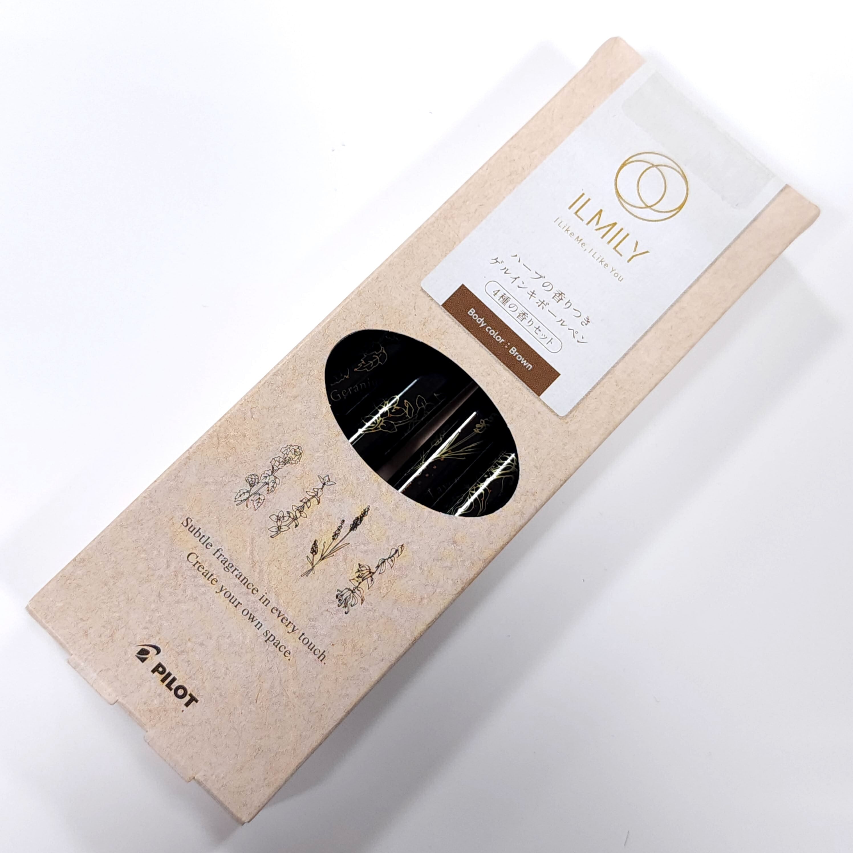 【PILOT】『ILMILY ハーブの香りつき4種の香りセット』 ゲルボールペン4本セット