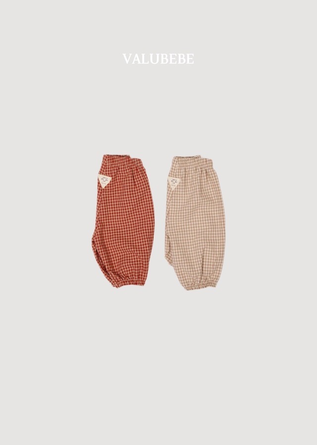 【取寄】valubebe|autumn embossed pants(check)|AUTUMNエンボスパンツ(チェック)|6M-S|baby&toddler|26 autumn