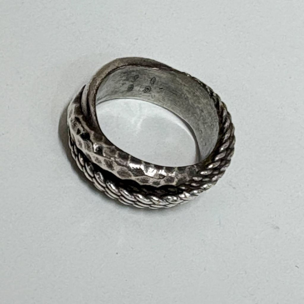 GUIDI グイディ リング -(14号位) シルバー 【古着】【中古】 guidi グイディ Oblique rope ring リング シルバー size:14号【中目黒