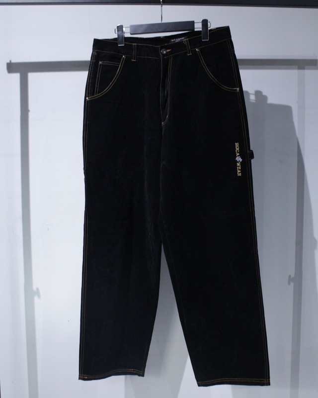 【Caka BLACK】“ROCAWEAR” Bonding Velour Painter Pants