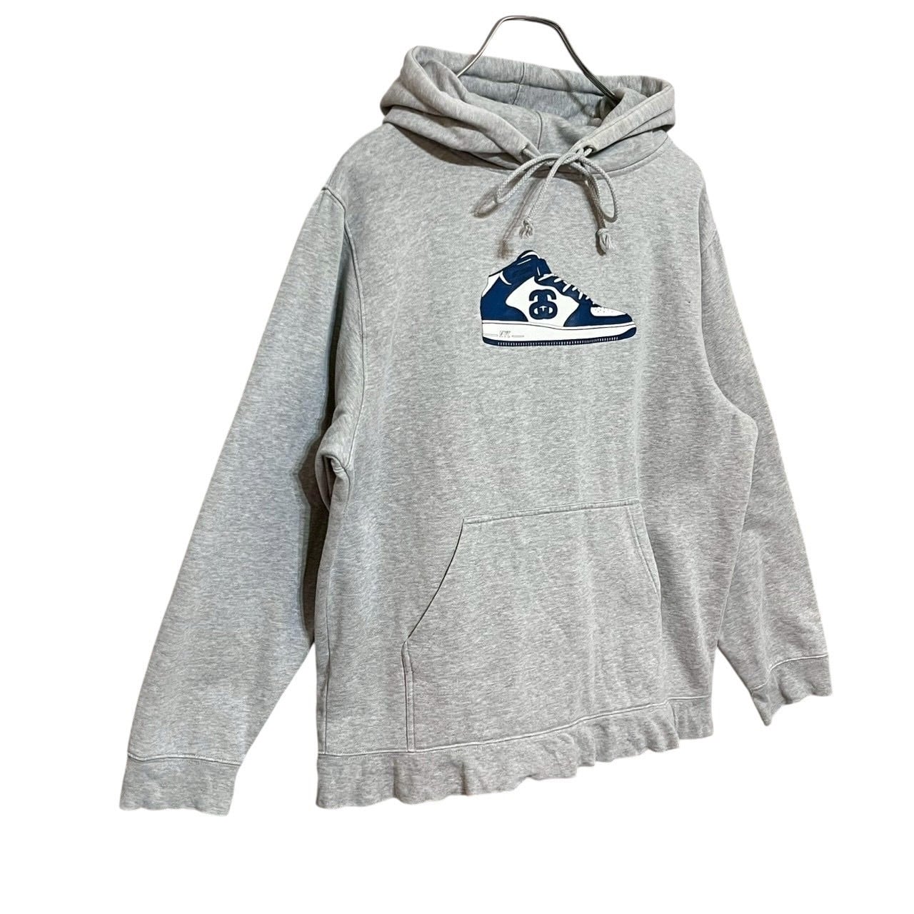 stussy ステューシー パーカー M センターロゴ 刺繍ロゴ スニーカー