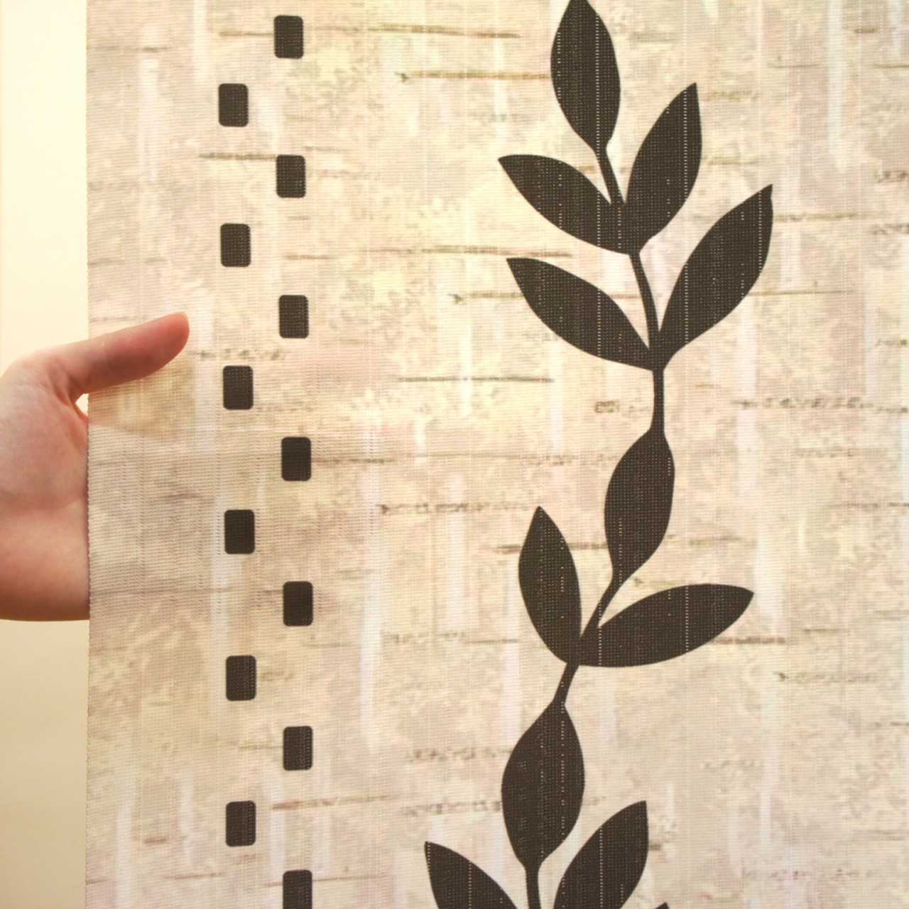 【受注生産】 のれん リーフ_ウェーブ 幅85ｘ丈150cm