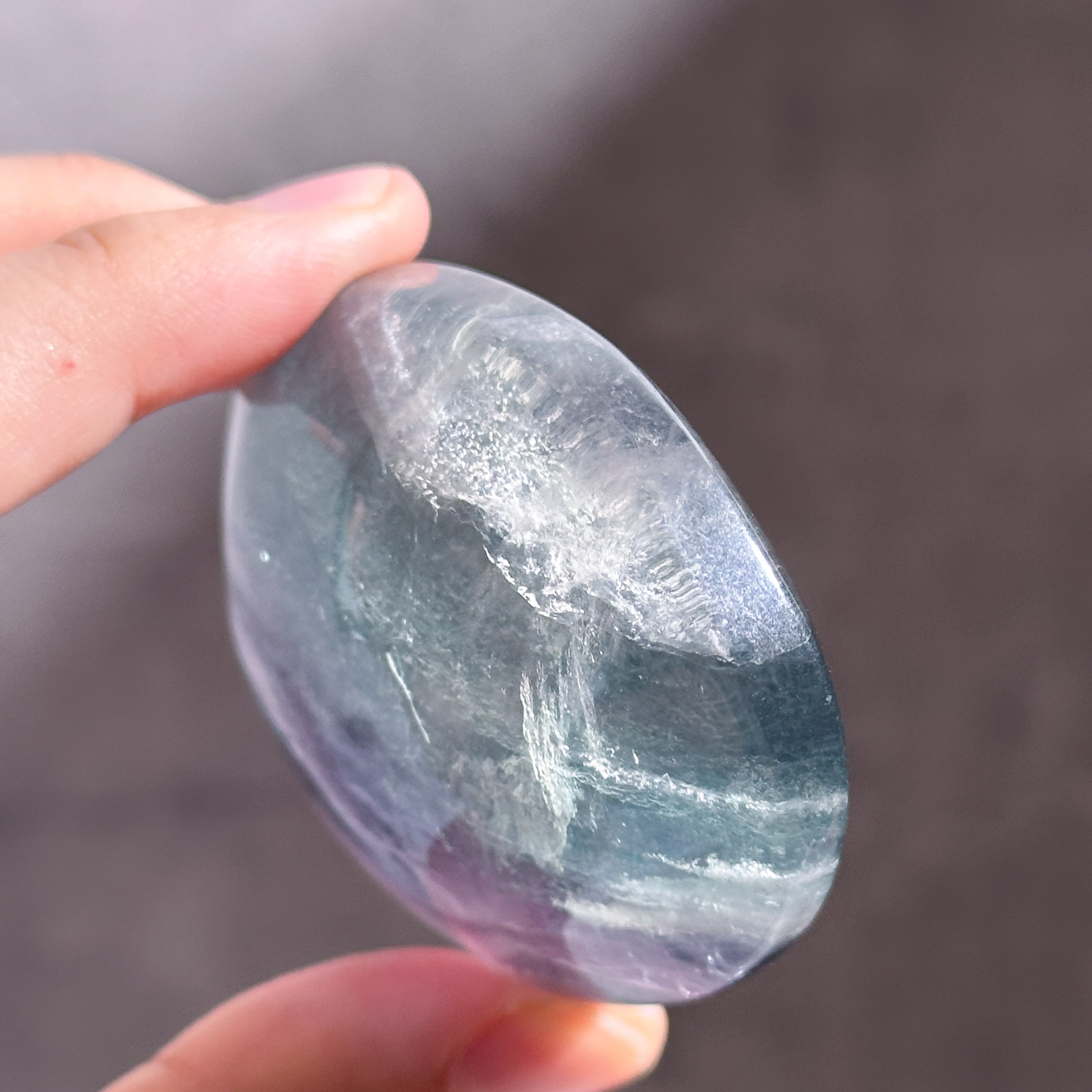 レインボーフローライト パームストーン03◇ Rainbow Fluorite