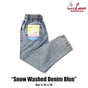 COOKMAN（クックマン）SnowWashed Denim Blue　シェフパンツ　スノーウォッシュデニムブルー　231-31821