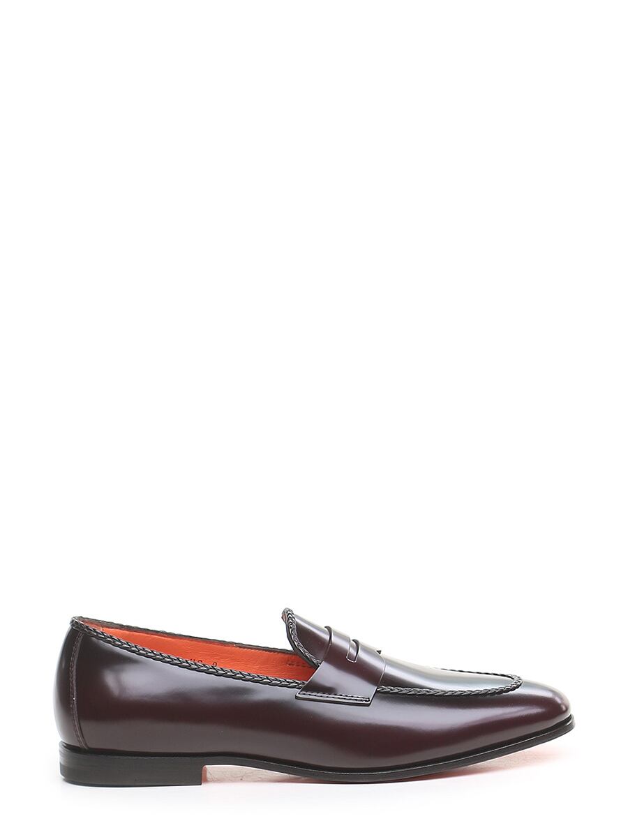 Santoni ローファー メンズ バーガンディ MCNC18399S