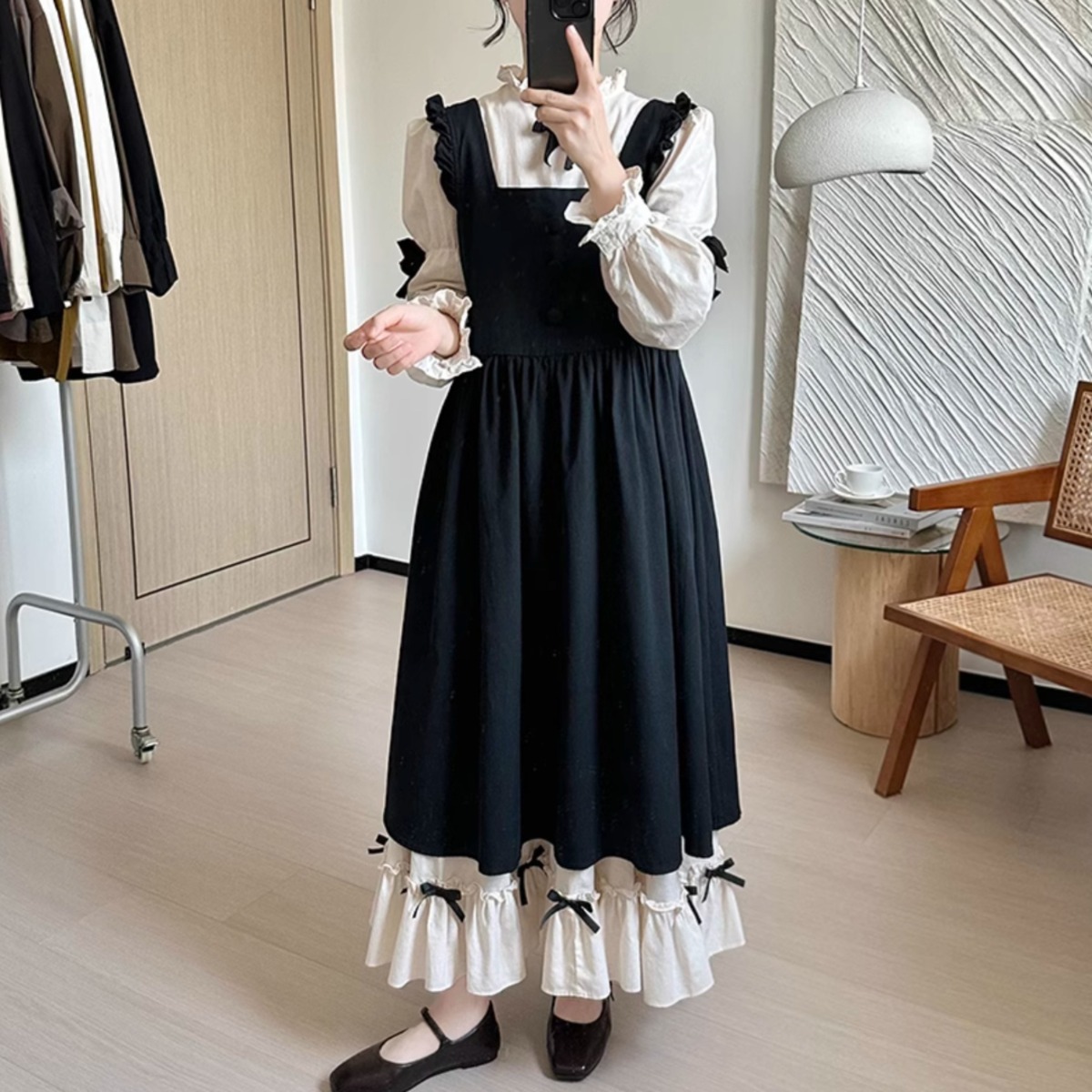 フェミニン2ピースワンピースセット N 10387 | Raglana 