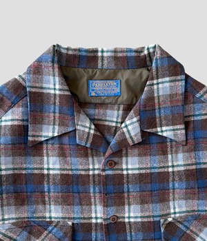 -PENDLETON- Vintage 70s XXL Wool Check Shirt made in USA