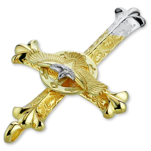 鷲見太郎 Pendant ペンダント イベント限定】唐草彫K20クロスSV 鷲見太郎 Pendant ペンダント イベント限定】唐草彫K20クロスSV