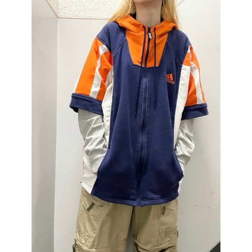 90's adidas s/s ジップパーカー