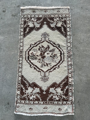 ヴィンテージ トルコラグ トルコ絨毯 スモールマット 51x104 TRB4015