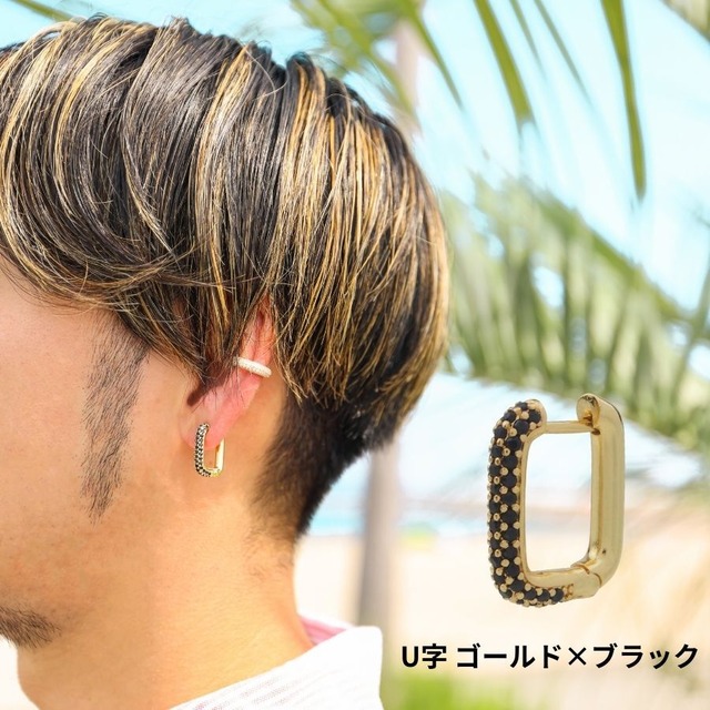 フープピアス メンズ ピアス ジルコニア フープピアス ジルコニアピアス ゴールド シルバー キュービックジルコニア キラキラ ギラギラ ピアスメンズ Hip Hop ブリンブリン 片耳価格 Abalent