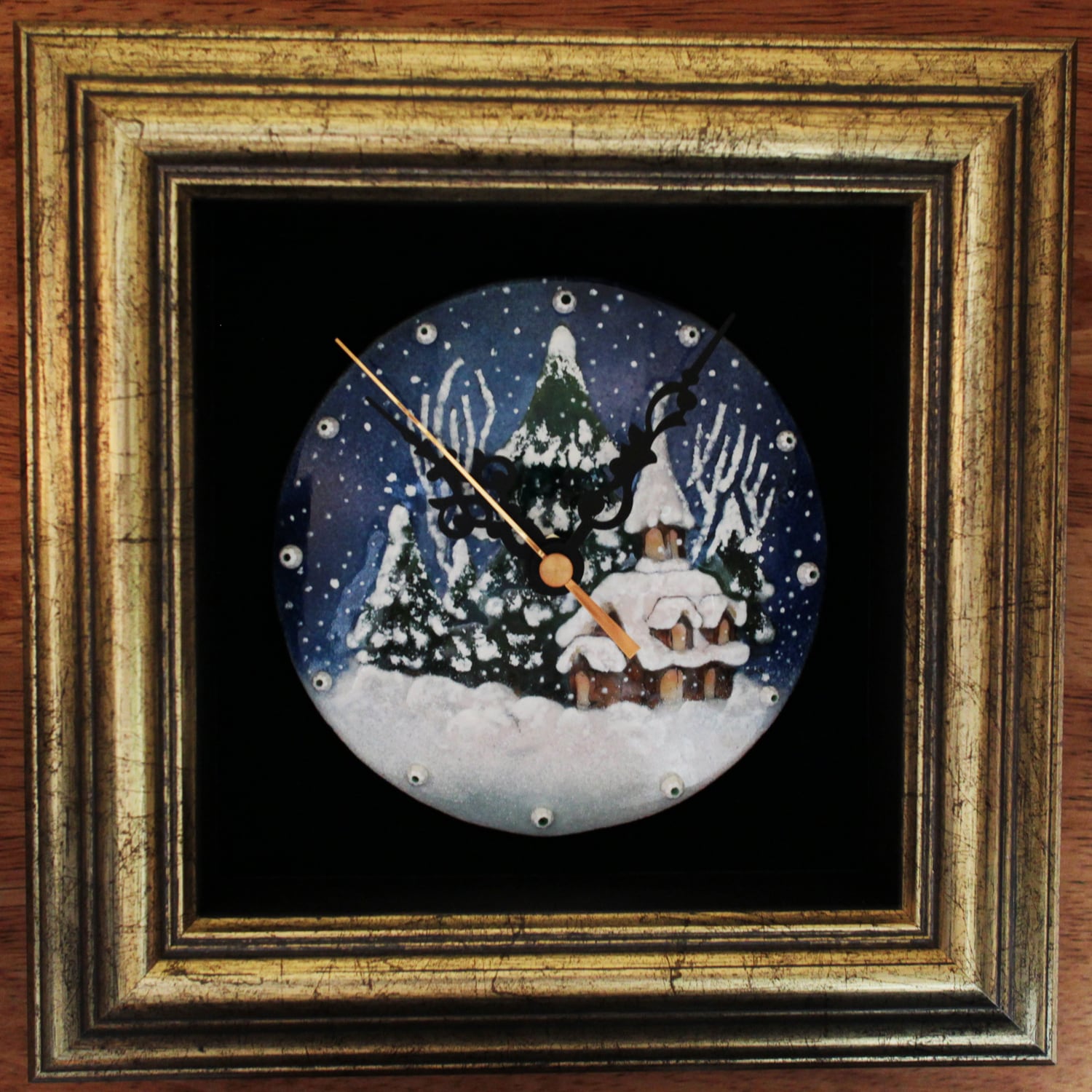 七宝焼き壁掛け時計】雪の風景 | watsucle