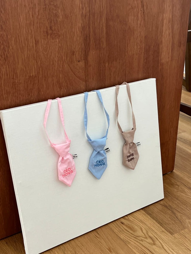 予約【tak!tak!tak!tak!】Vintage stripe custom Necktie / 3color 〔お名前刺繍〕