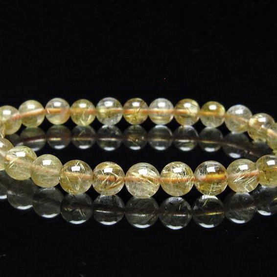 タイチンルチルクォーツ ブレスレット 7mm ルチルクォーツ ブレス 一点物 おまかせ便 111-41637