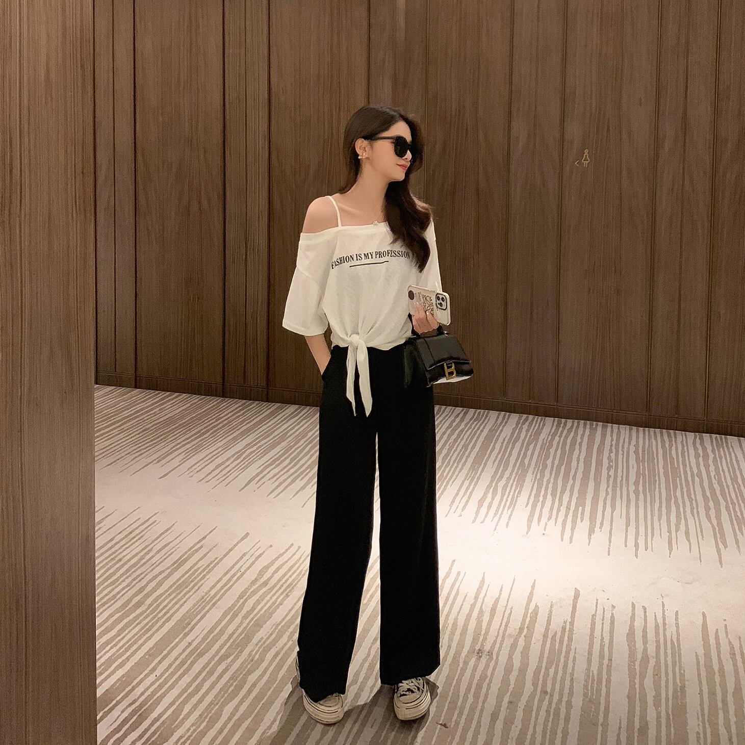 ショートTシャツ レディースサマースタイルプリントホワイトトップス 夏物 6Du_Shop_Women96292062150