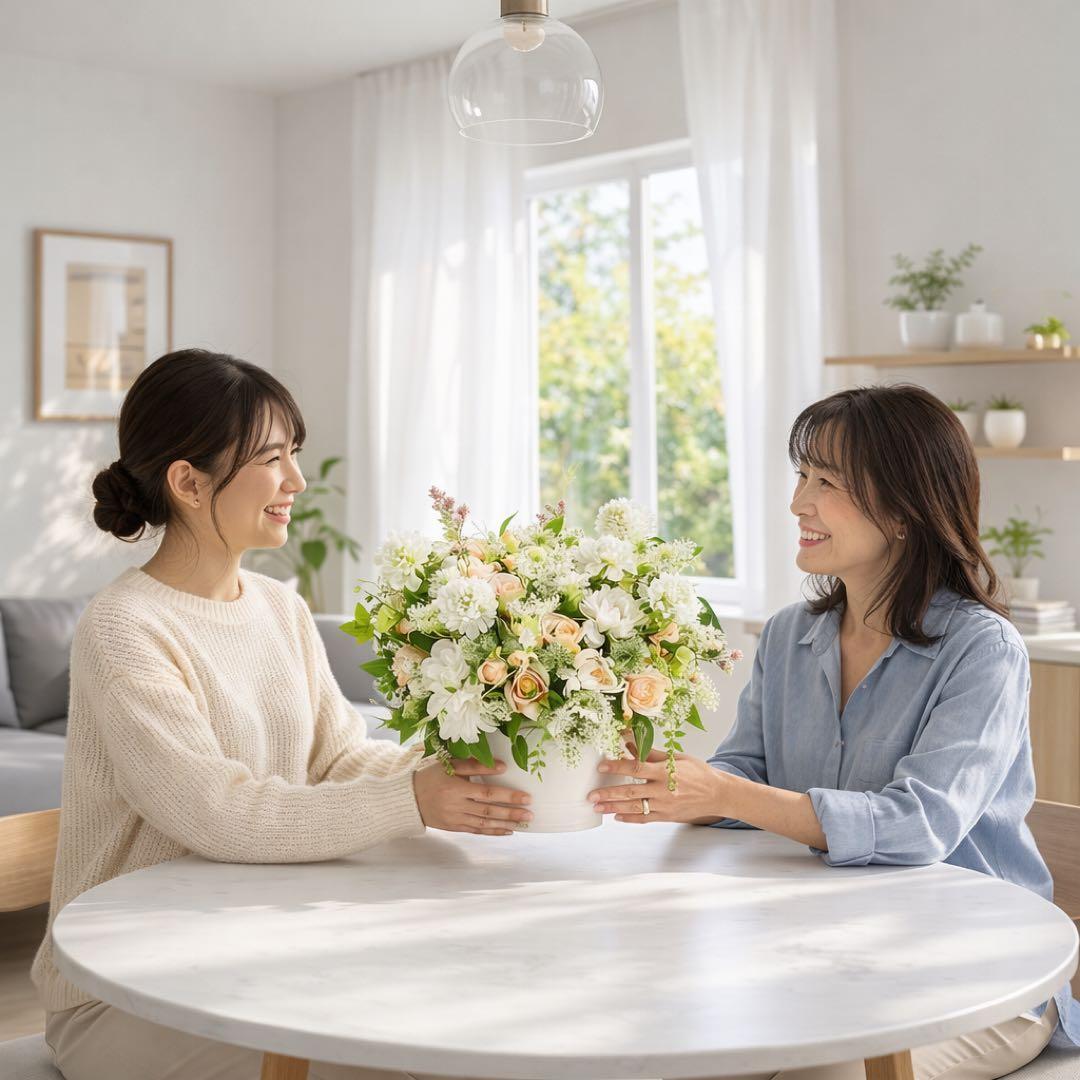 光触媒 贅沢バスケットアレンジメントお供え花 初夏の風花 夏の