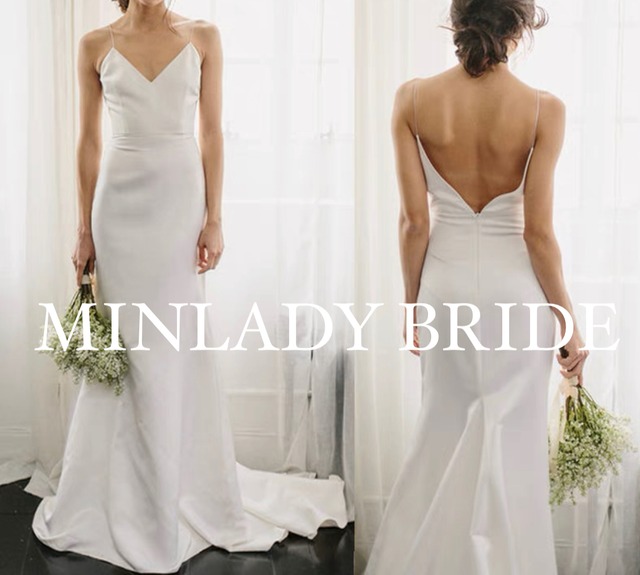 マーメイド ストラップ キャミソール ウェディングドレス　