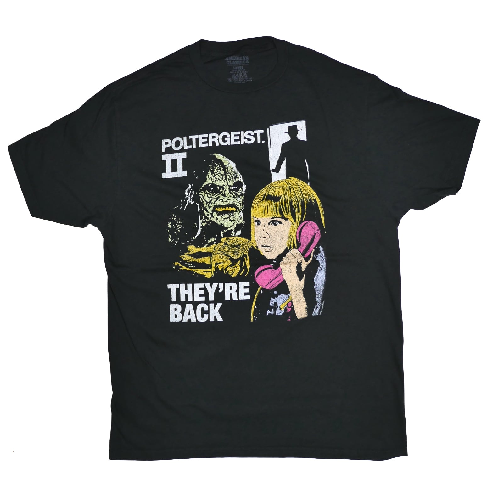 USED【L】Movie Poltergeist II The Other Side THEY'RE BACK Tee / American Classics ©2022 MGM