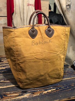 EARLY 60's LL BEAN BROWN CANVAS TOTE BAG