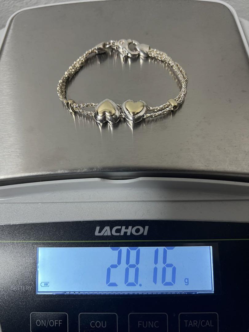 ティファニー TIFFANY ダブルハート ダブルロープ ブレスレット コンビ 