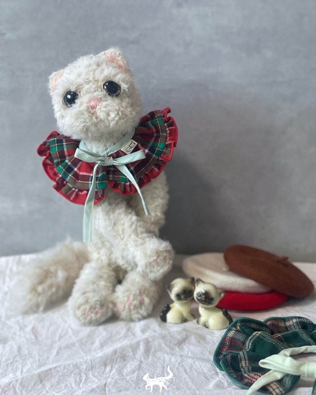 即納 クリスマスチェック起毛生地ケープ  / 2colors【韓国ブランドDALDANG】