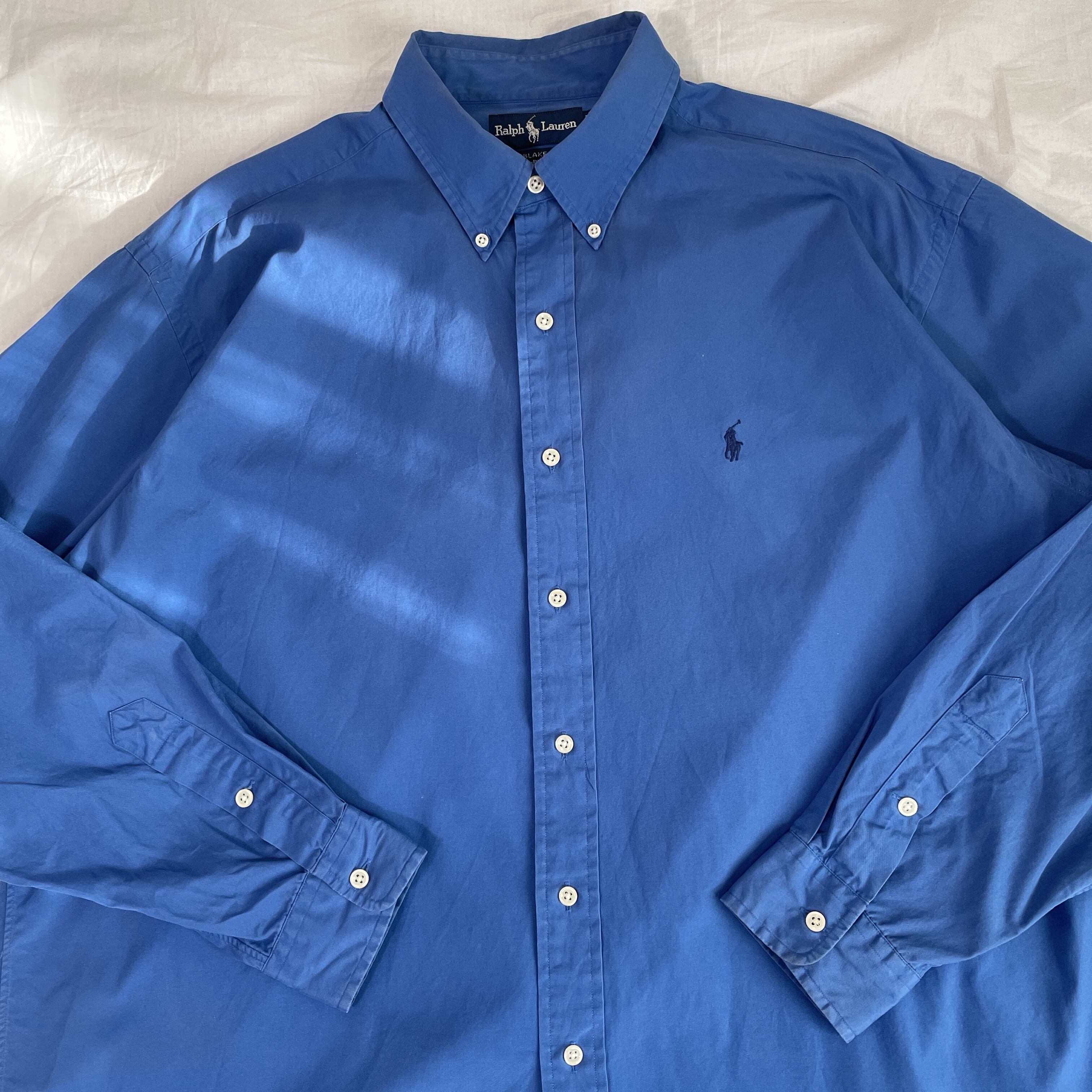 90s Ralph Lauren BLAKE ラルフローレン ブレイク ボタンダウンシャツ　ブルー　XL