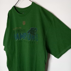 マジェスティック　NFL　クルーネック　プリントTシャツ　パンサーズ　緑