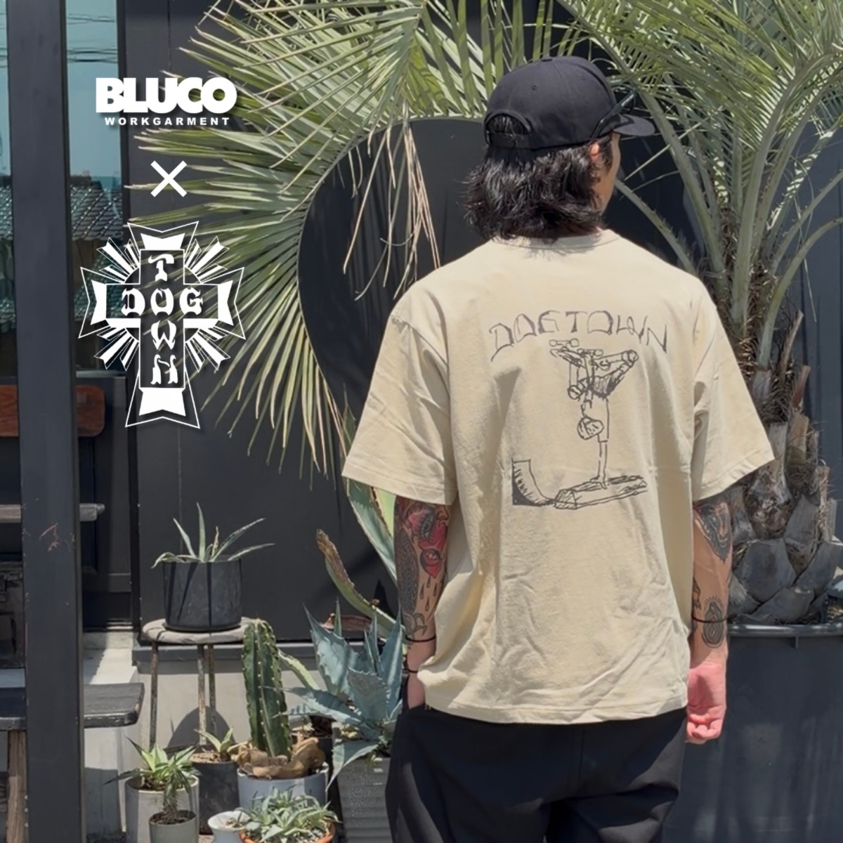 DOGTOWN×BLUCO ポケットTシャツ -Gonz- MARK GONZALES コラボTシャツ
