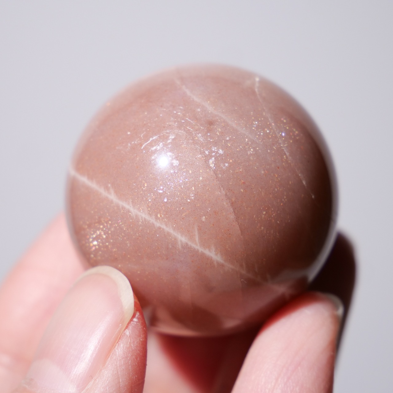 サン ピーチ ムーンストーン  / スフィア【φ3.5cm】