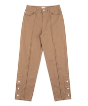 【#Re:room】COTTON TWILL HEM BUTTON TRACK PANTS［REP202］