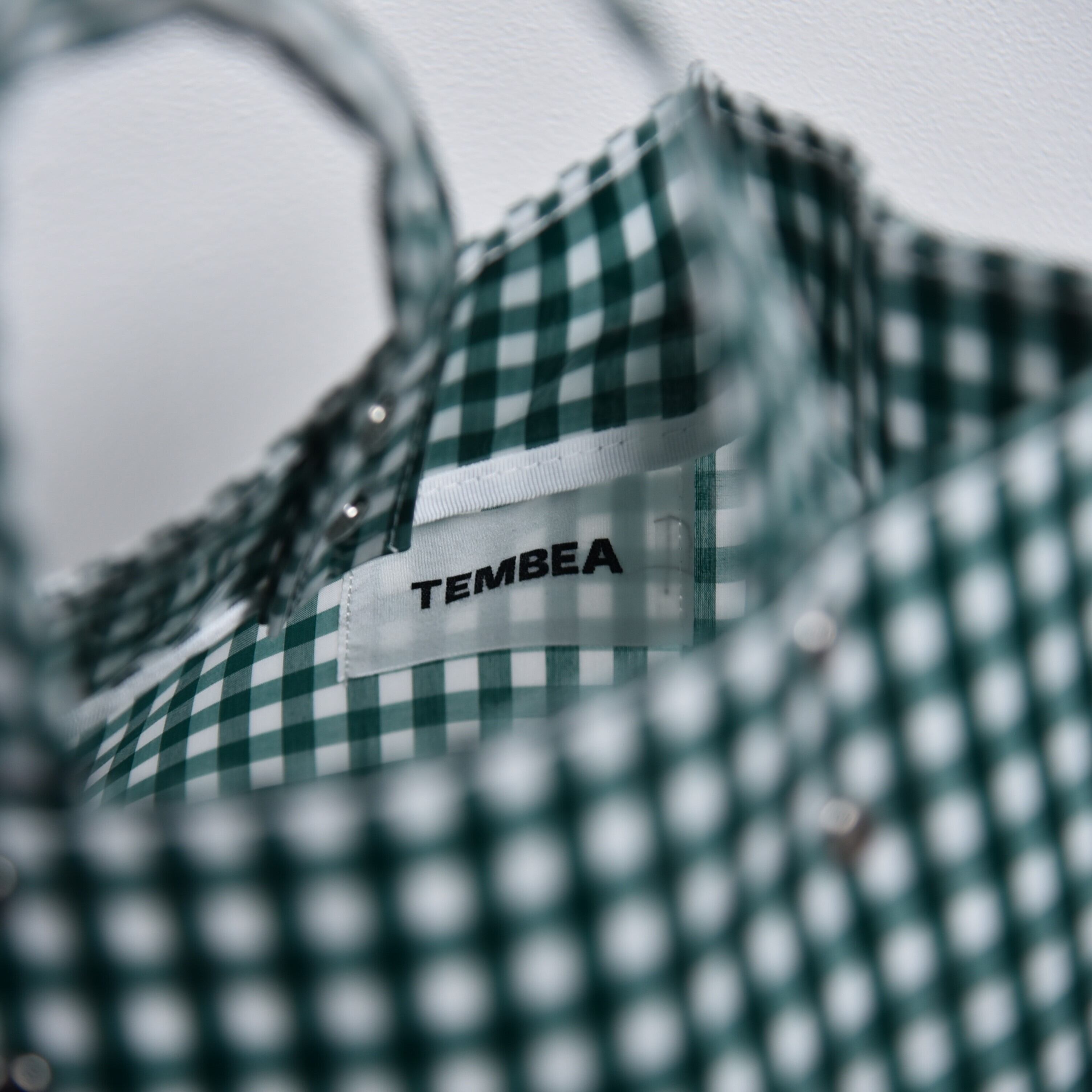 TEMBEA│PAPER TOTE MEDIUM | GINGHAM GREEN｜テンベア｜ペーパー