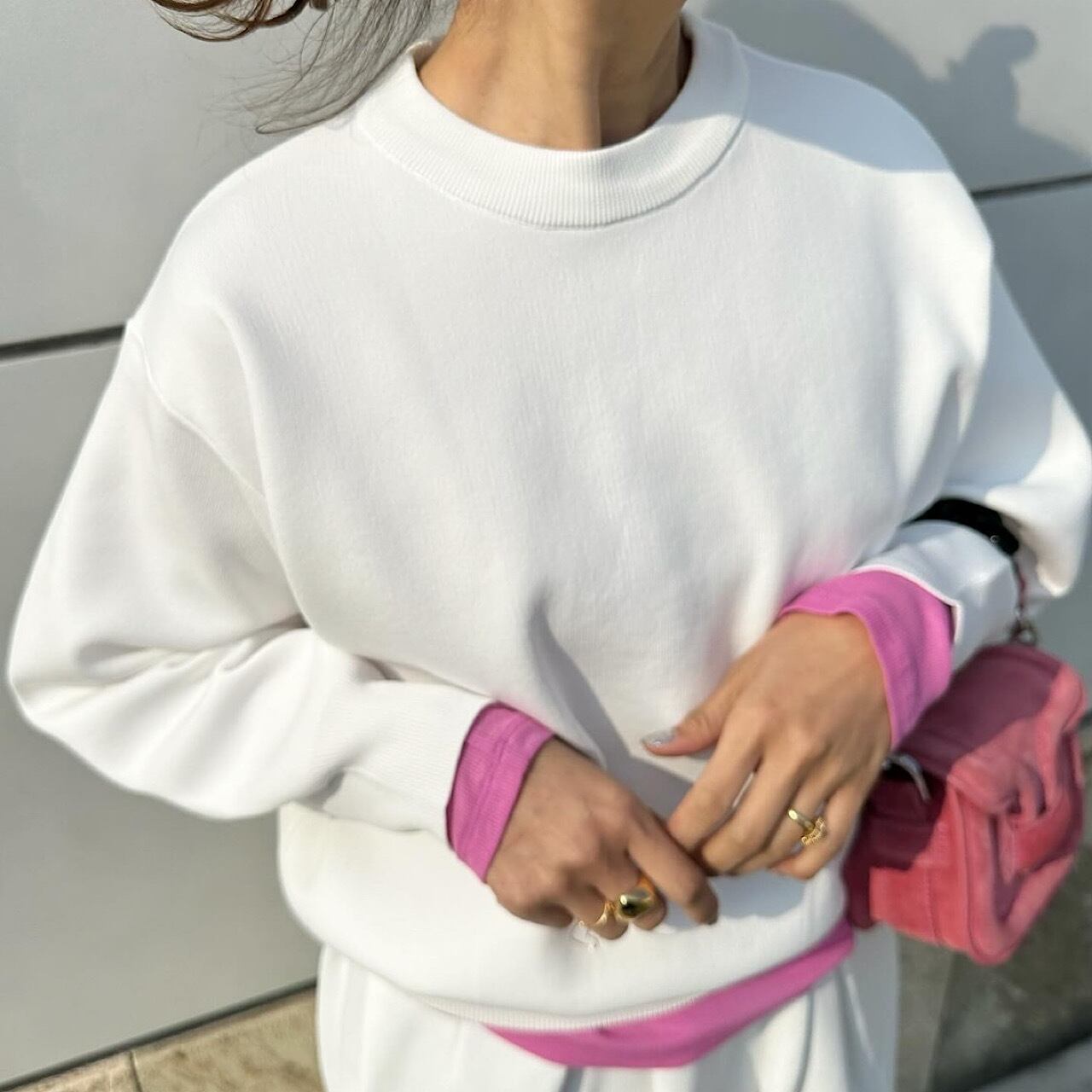 シアーロングスリーブTシャツ(ピンク) | LINKABLE
