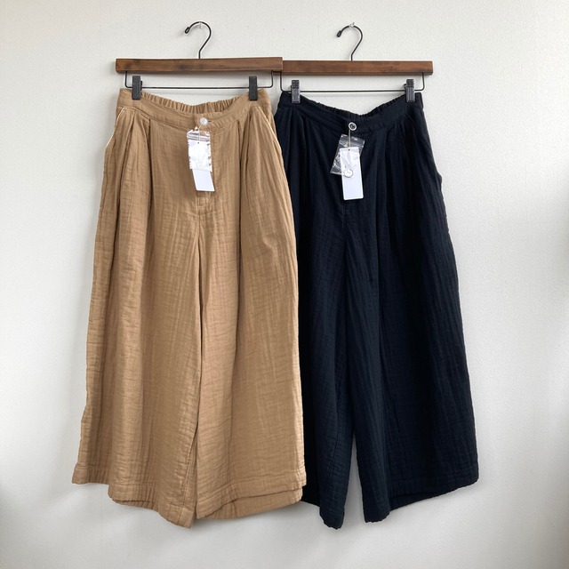 ao / ガーゼワイドパンツ