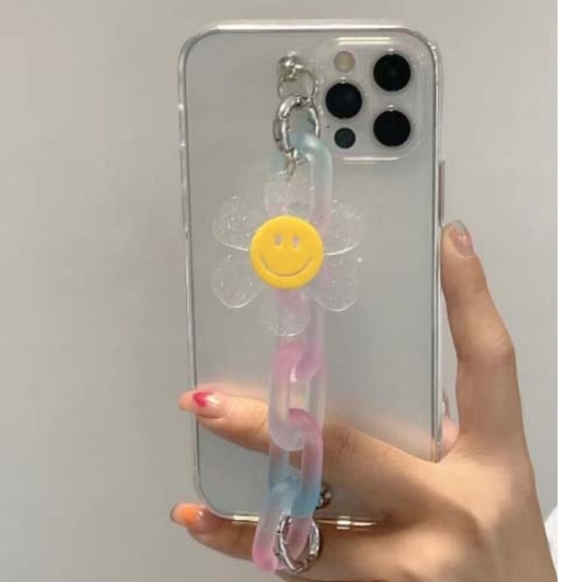 Iphoneスマイルフラワーチャームクリアキーリングハンガーチェーンスマホケース Iphone アイフォン X Xs Xr Xsmax 11 11pro 11pro Max 12 12pro 12mini 13 プロ ミニ マックス かわいいiphone Galaxyスマホケースのmagical Lamp