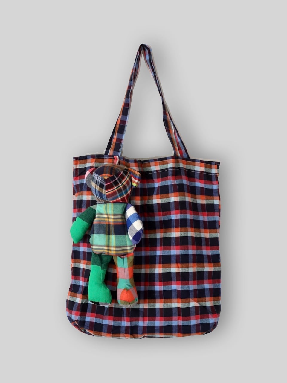 パーカオマー くまのバッグ バッグ柄 H|Thai Cotton Bear Bag Pattern H