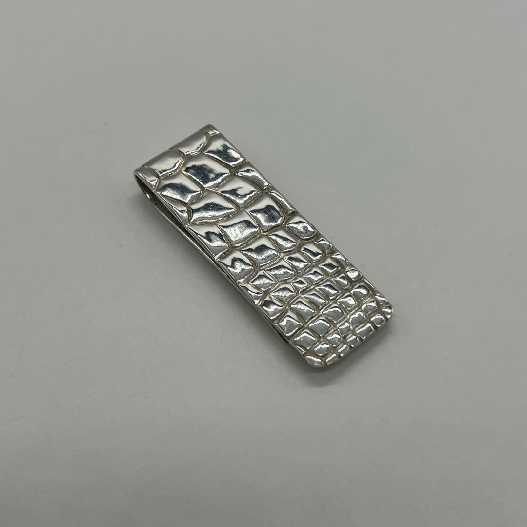 ティファニー TIFFANY メイカーズ クロコ型押しモチーフ マネークリップ