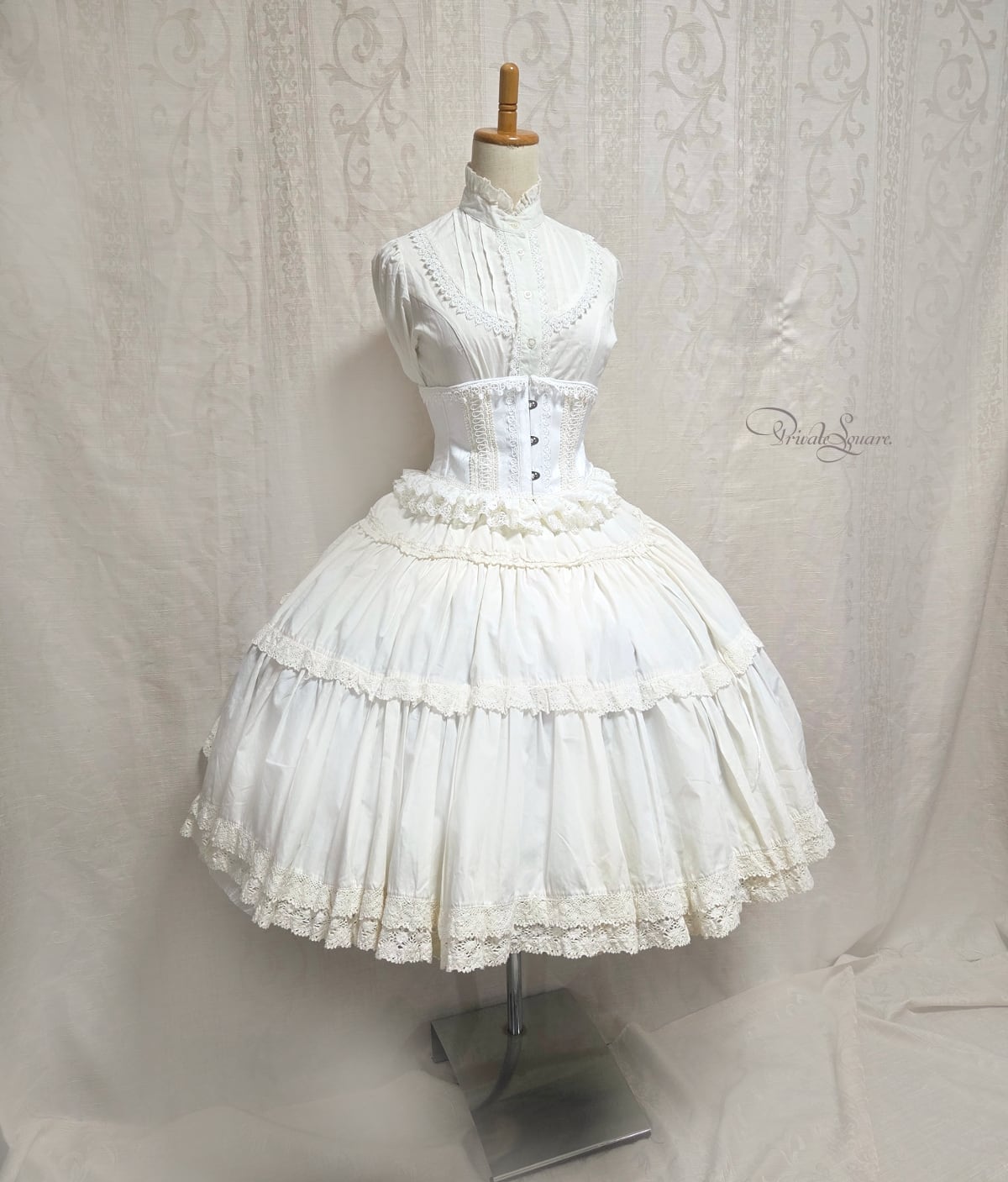 その時々のコルセット』ジャガード白×白 - 002 | PrivateSquare. - SHOP