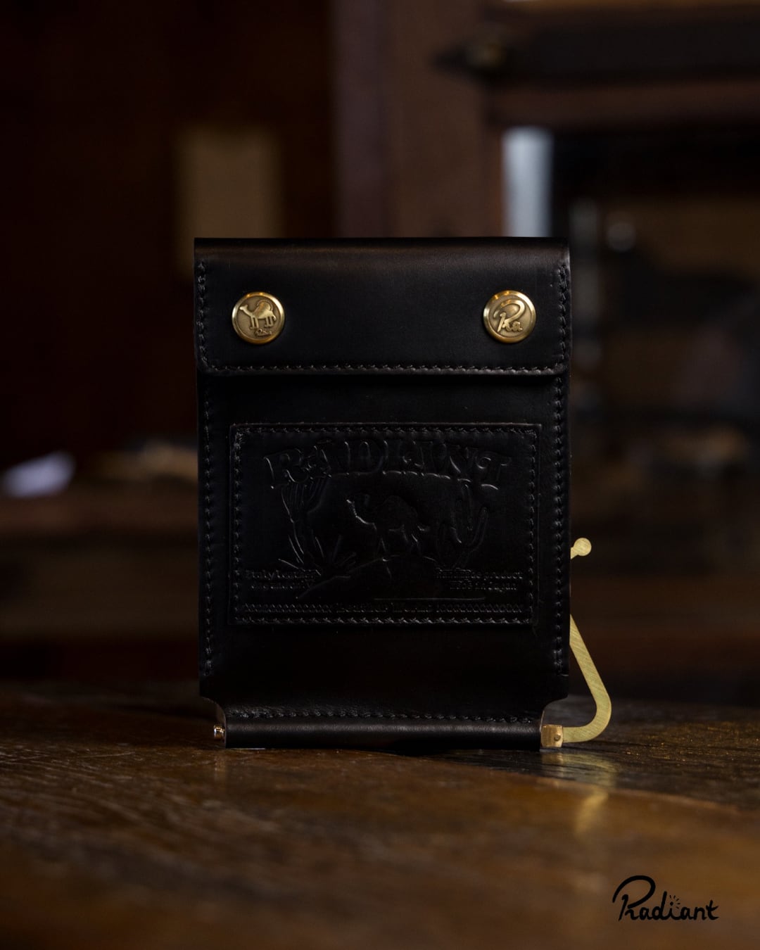 吊るせるお財布 / RW-17 【BLACK silver】 | radiant leatherworks