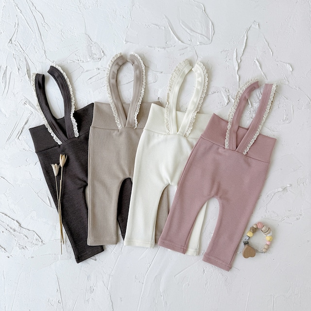 フリルサスペンダー付きレギンス