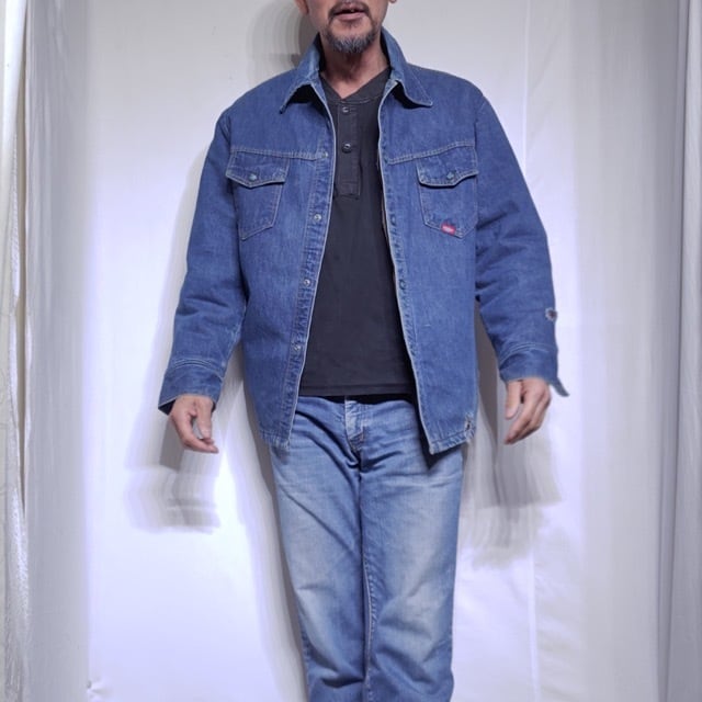 Rare !! 1970s K-Mart RUGGED Blanket Lined Denim Shirt Jacket USA