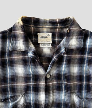 -TOWNCRAFT- Vintage 60s M Rayon Ombre Check Shirt