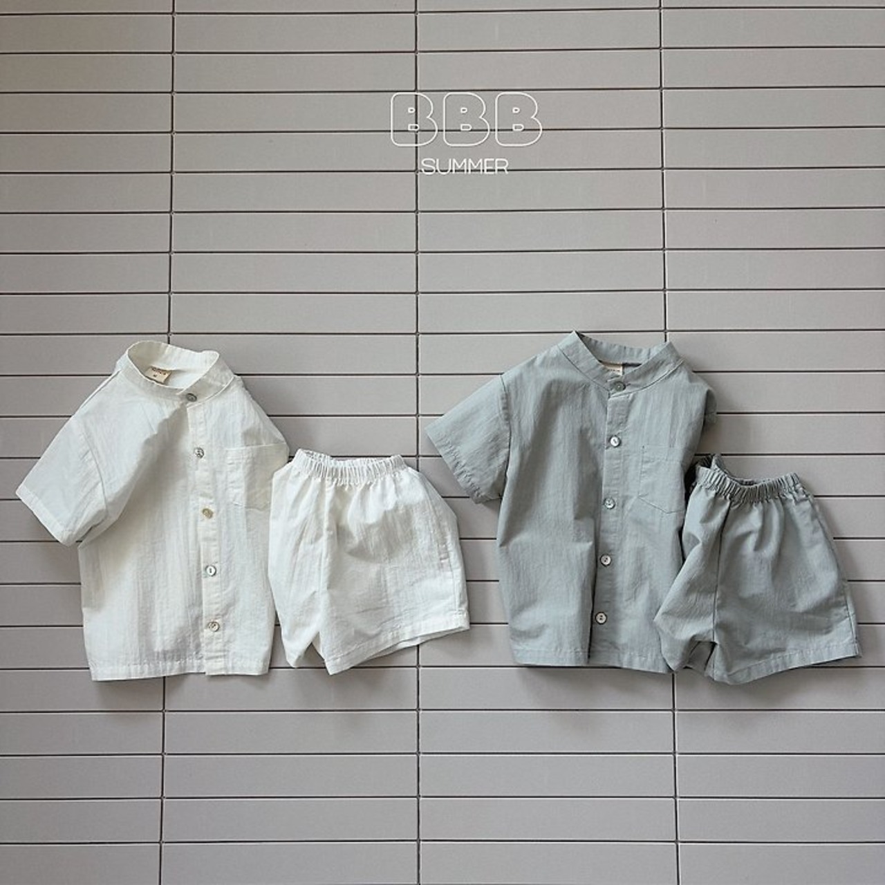 【取寄/韓国直送】BellaBamBina 26/SM ユニセックスハーフパンツ上下セット|夏服|韓国子供服
