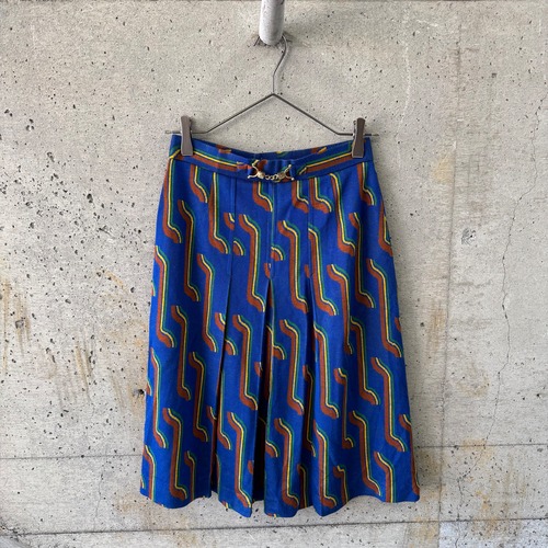 Blue Patterned Skirt