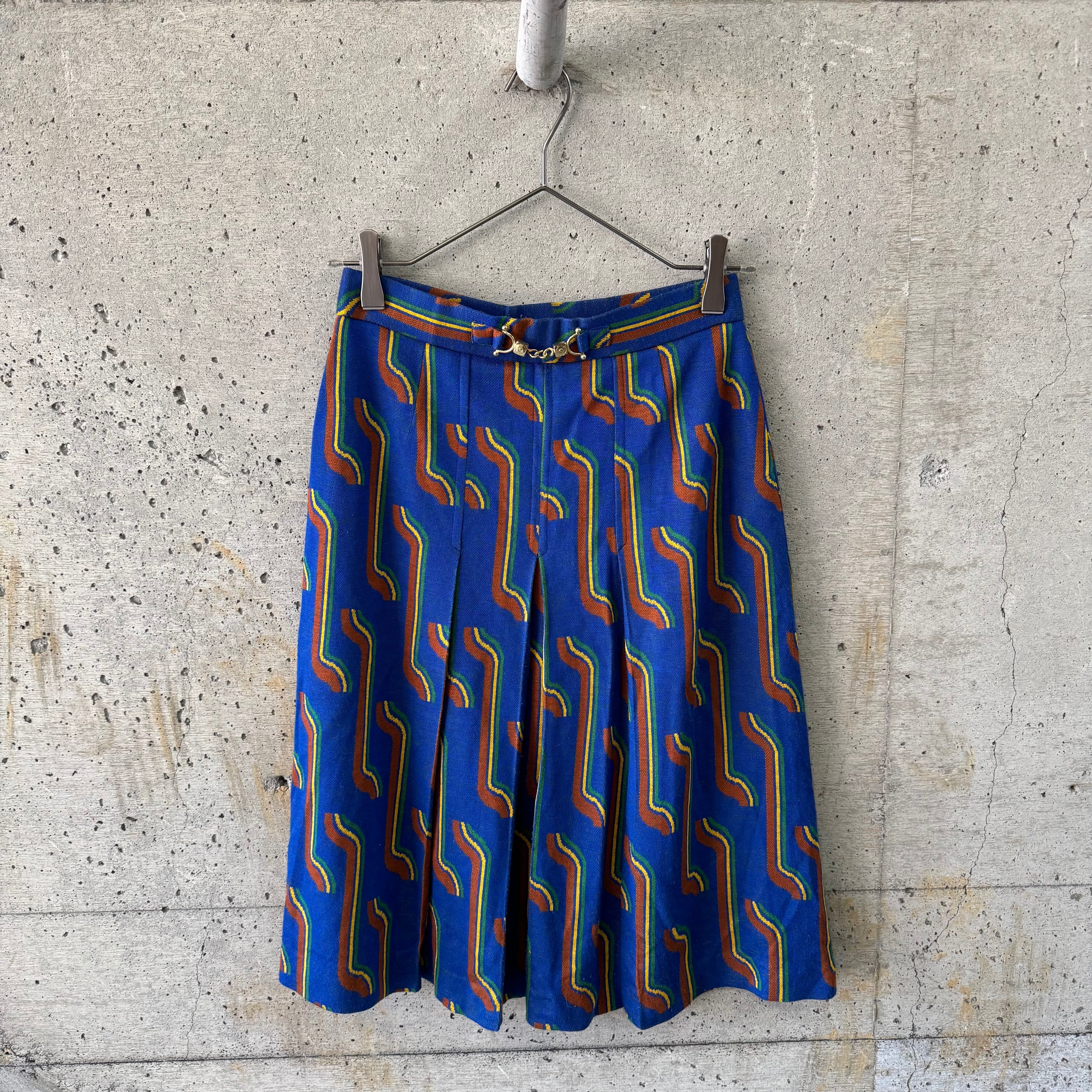 Blue Patterned Skirt