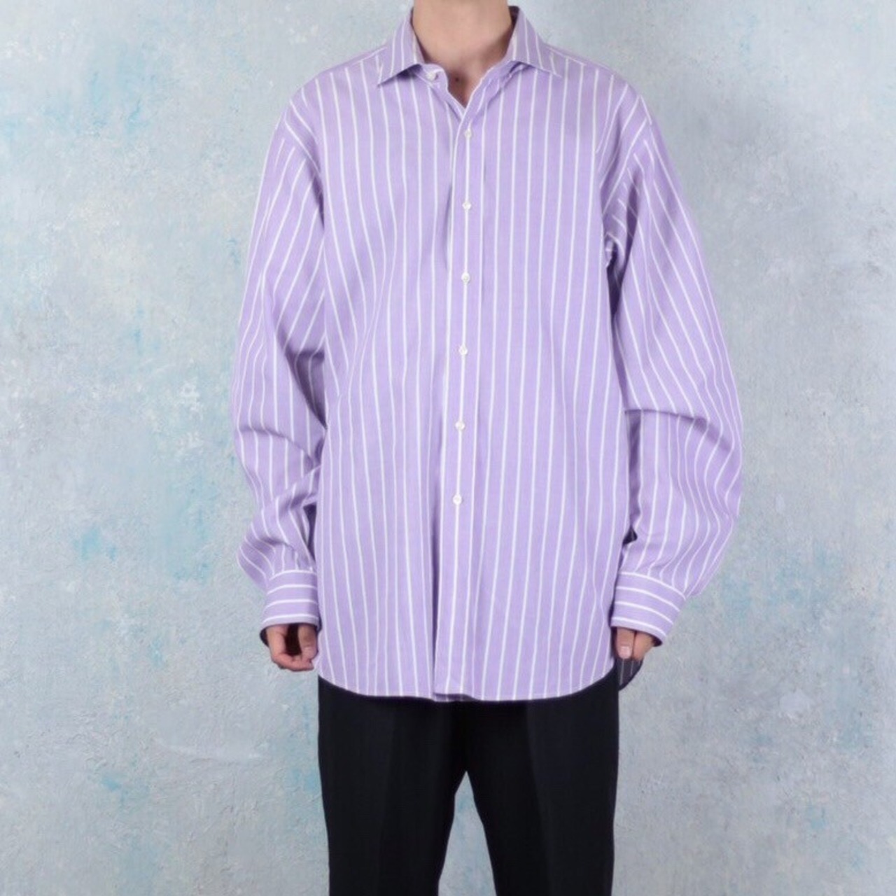 Polo by Ralph Lauren オーバーサイズ ロゴ無し ストライプシャツ 【FF 