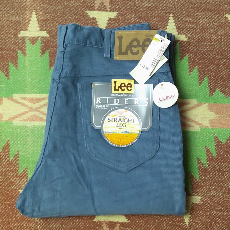 80s Lee 200-2844 Blue Corduroy Pants （実寸W33） DEAD-STOCK