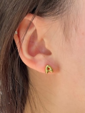 【SET】Big alphabet necklace× pierce